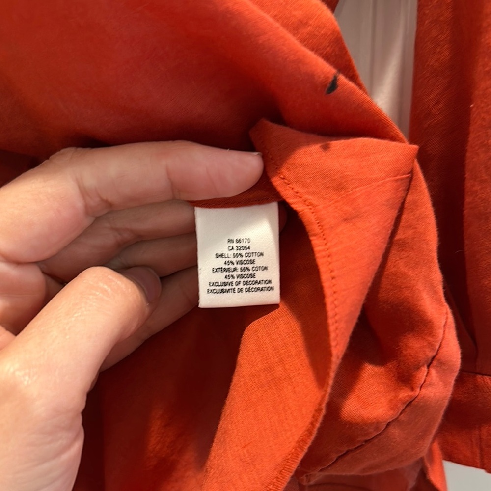 Anthropologie Rust Ruffle Blouse - Picture 4 of 5